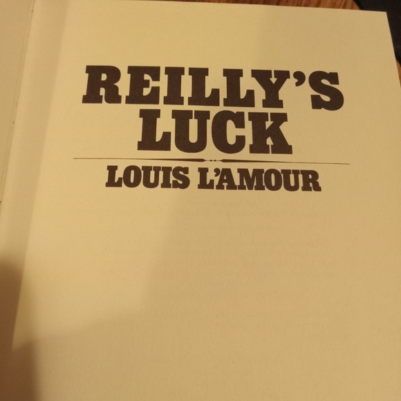1981 Vintage Faux Leather Hardcover Reilly's Luck By Louis L'Amour - Picture 1 of 7